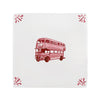 Double Decker Bus Delft Tile