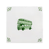 Double Decker Bus Delft Tile