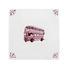 Double Decker Bus Delft Tile