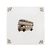 Double Decker Bus Delft Tile