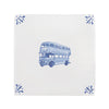 Double Decker Bus Delft Tile