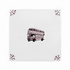Double Decker Bus Delft Tile