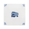 Double Decker Bus Delft Tile