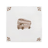 Double Decker Bus Delft Tile