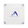 Downward Facing Dog Delft Tile