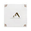 Downward Facing Dog Delft Tile