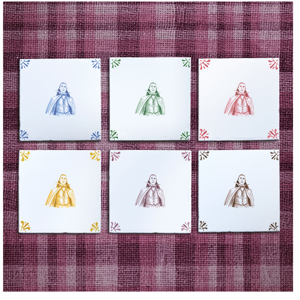 Dracula Delft Tile