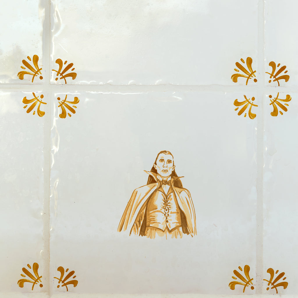Dracula Delft Tile