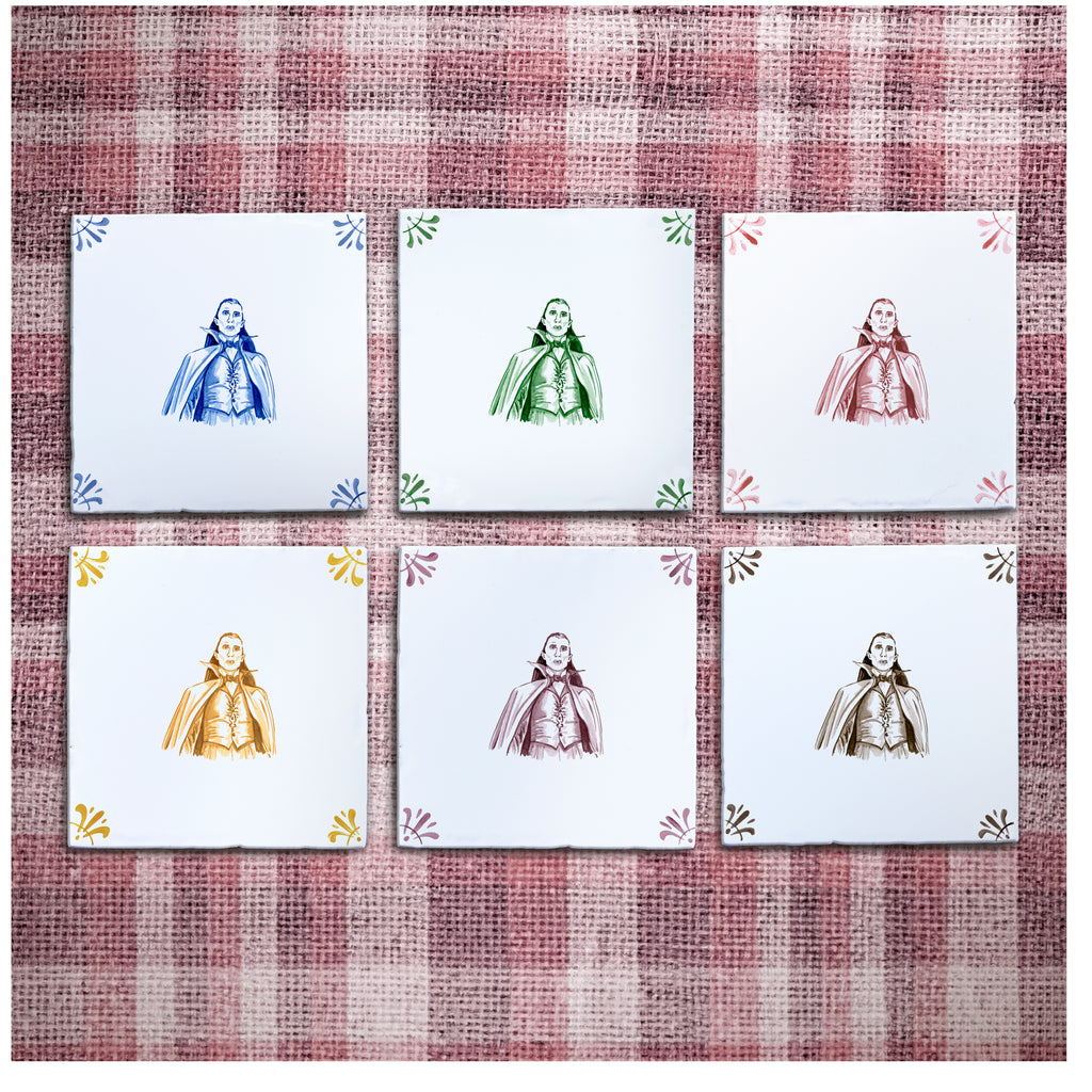 Dracula Delft Tile
