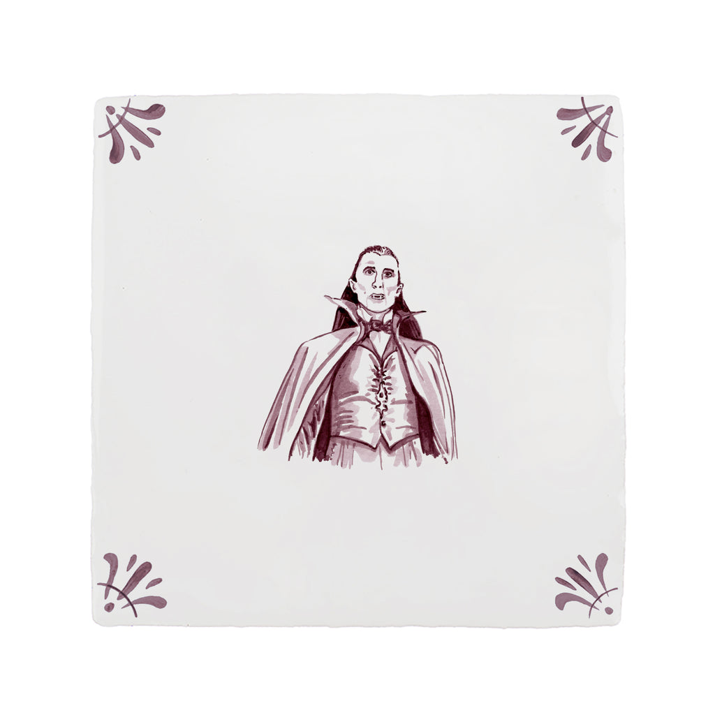 Dracula Delft Tile