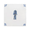 Dressing Gown Delft Tile, Gold Lustre