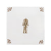 Dressing Gown Delft Tile, Gold Lustre