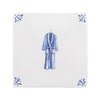 Dressing Gown Delft Tile, Gold Lustre