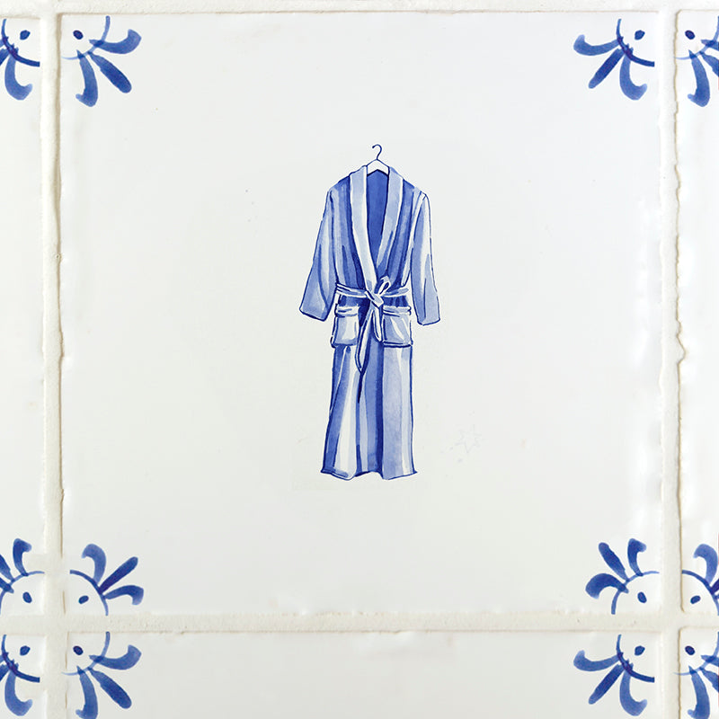 Dressing Gown Delft Tile