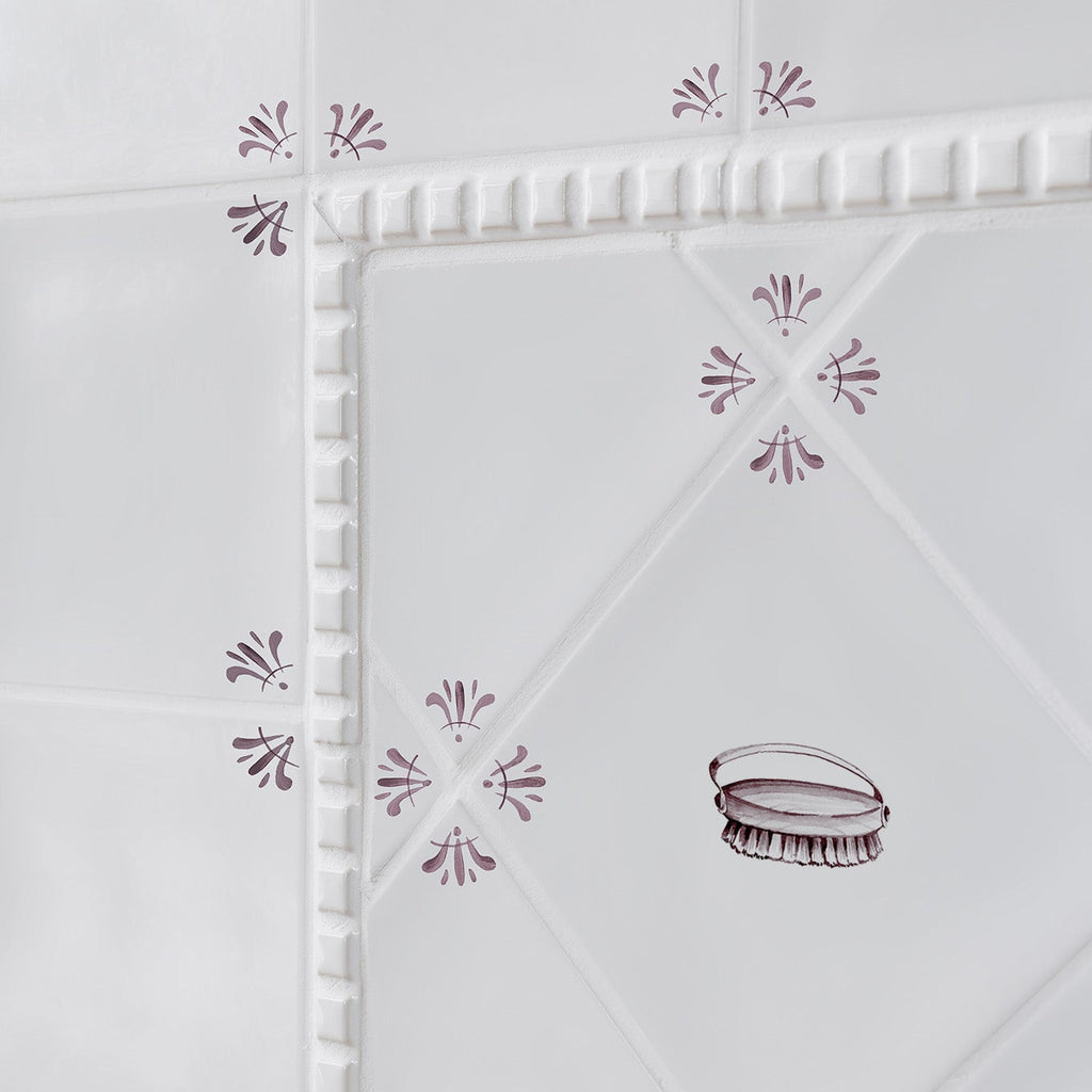 Dry Brush Delft Tile