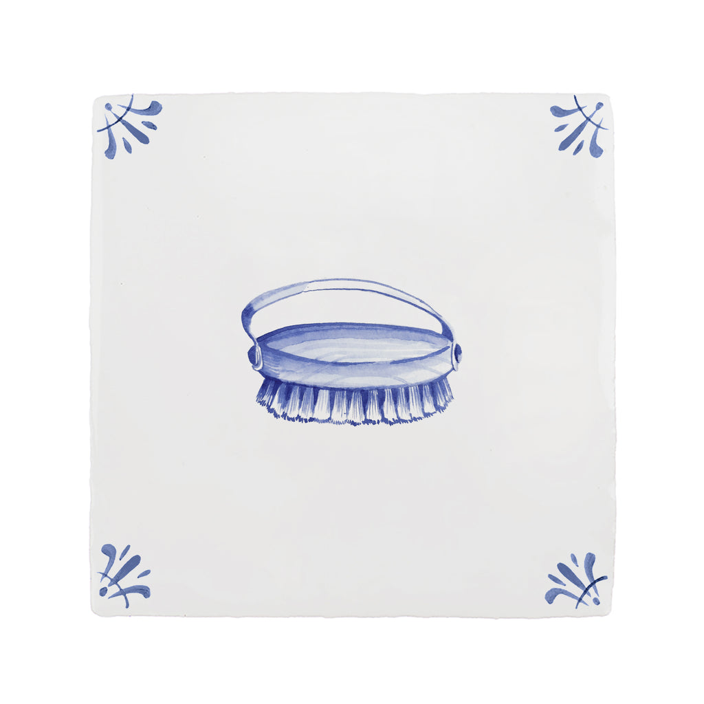 Dry Brush Delft Tile