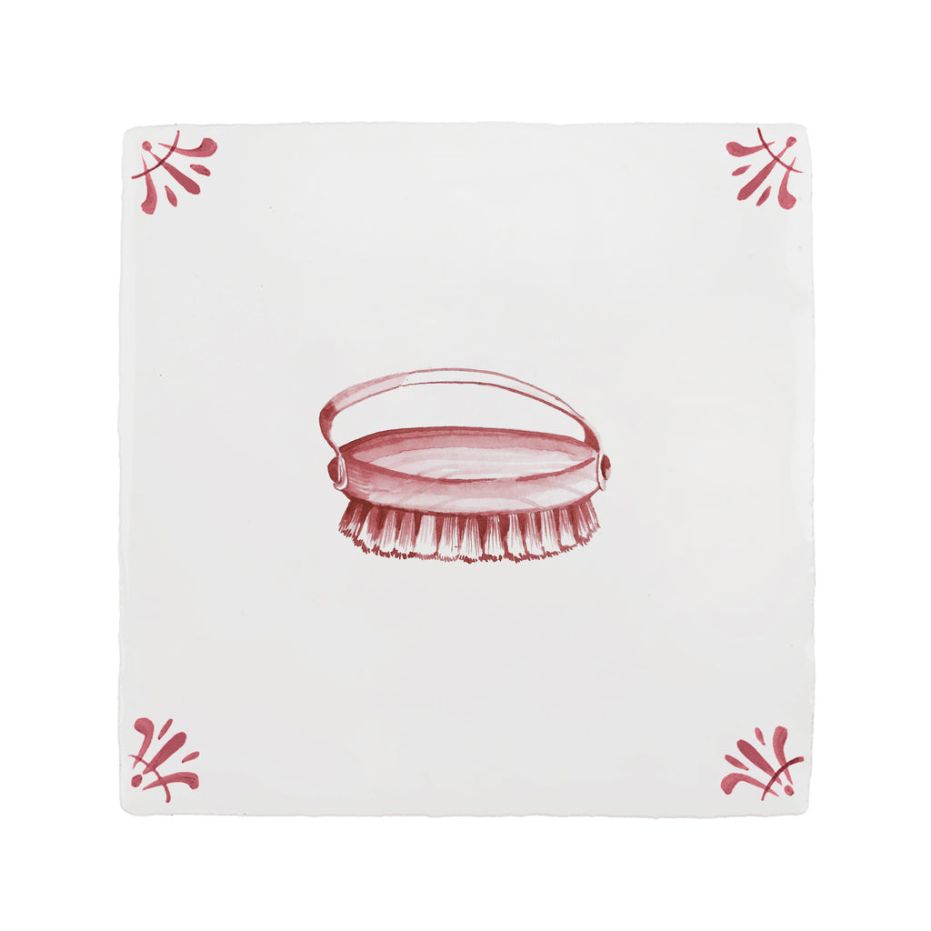 Dry Brush Delft Tile