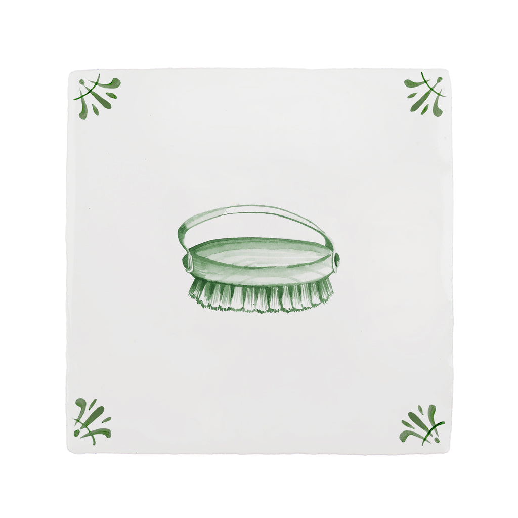 Dry Brush Delft Tile