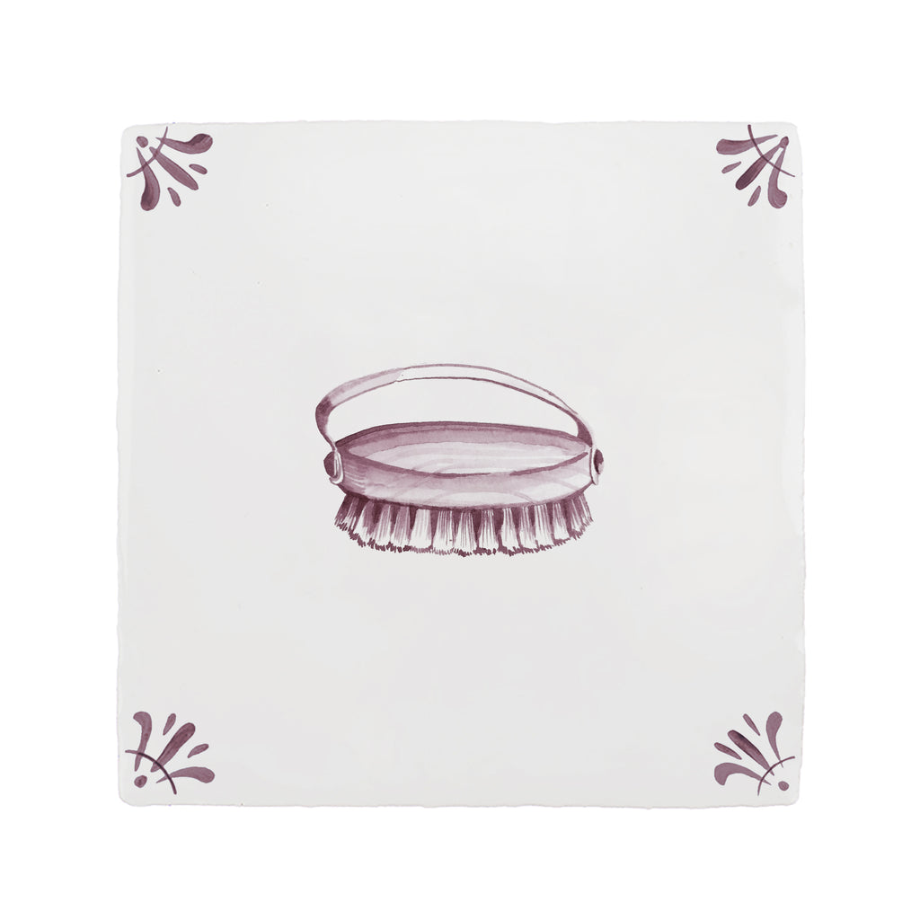 Dry Brush Delft Tile