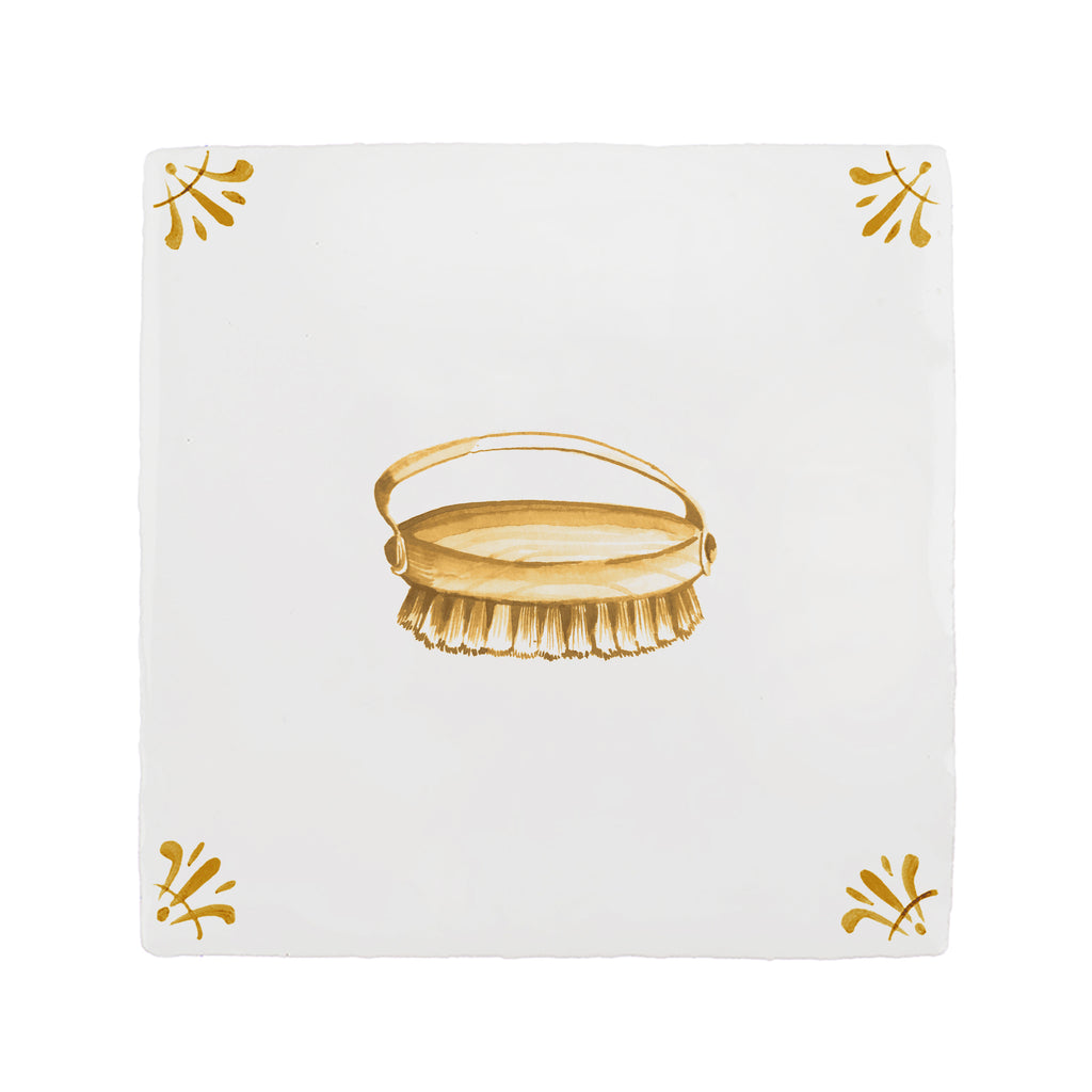 Dry Brush Delft Tile