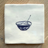 End of Line, Mixing Bowl Delft Tile, Navy Blue