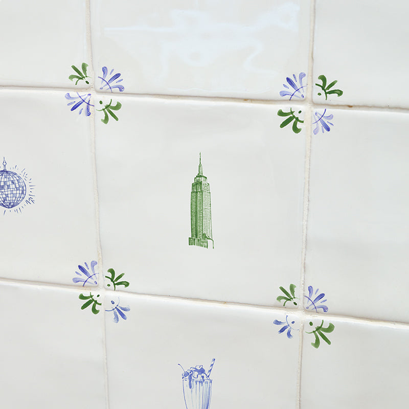 Empire State Building Delft Tile