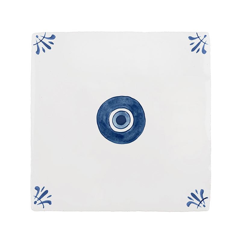 Evil Eye Delft Tile