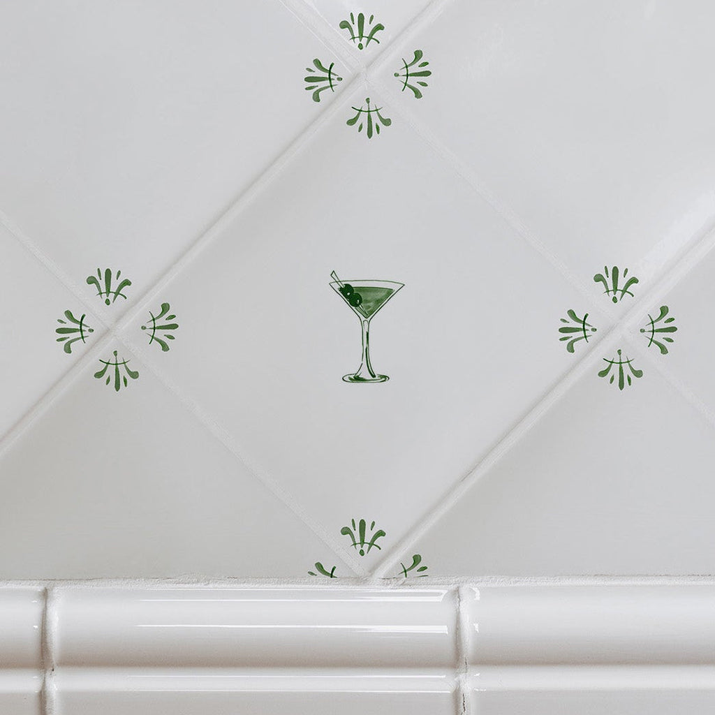 Extra Dirty Martini Delft Tile