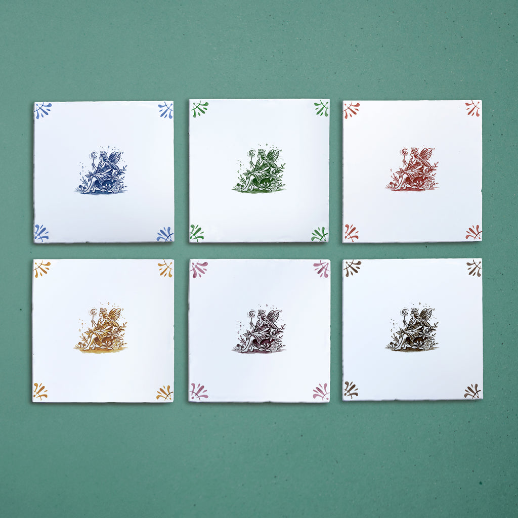 Faerie Queen Delft Tile
