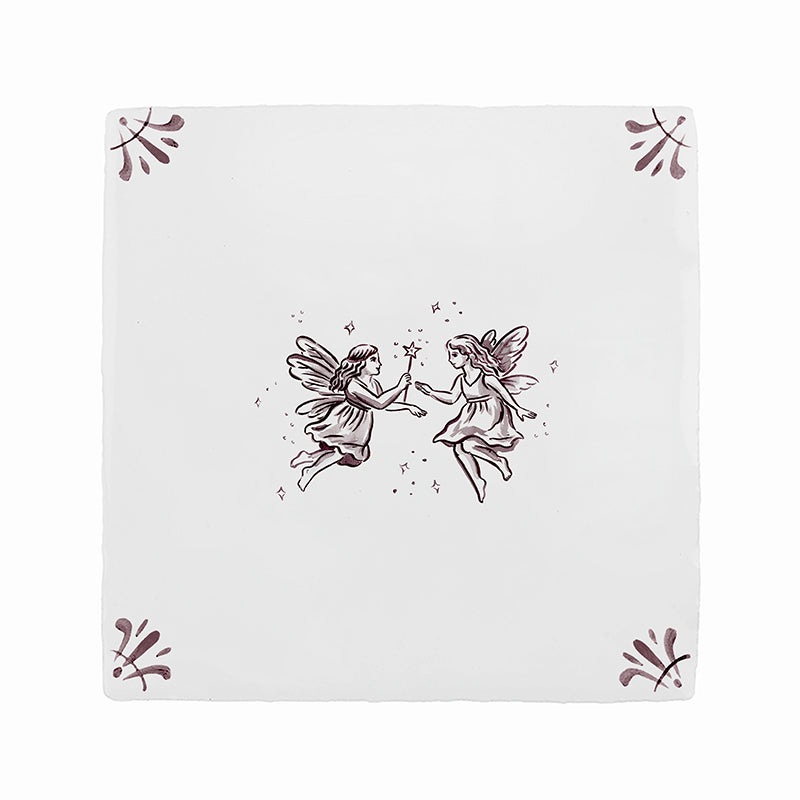 Faeries Delft Tile