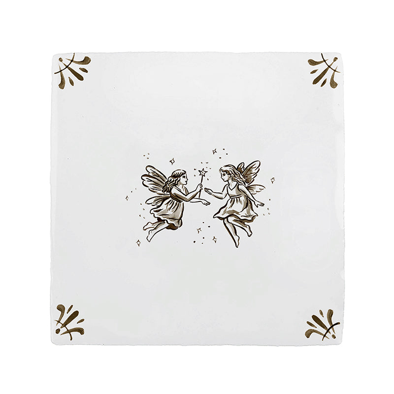 Faeries Delft Tile