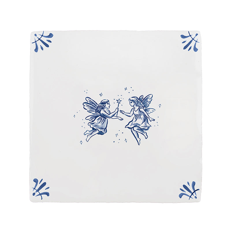 Faeries Delft Tile
