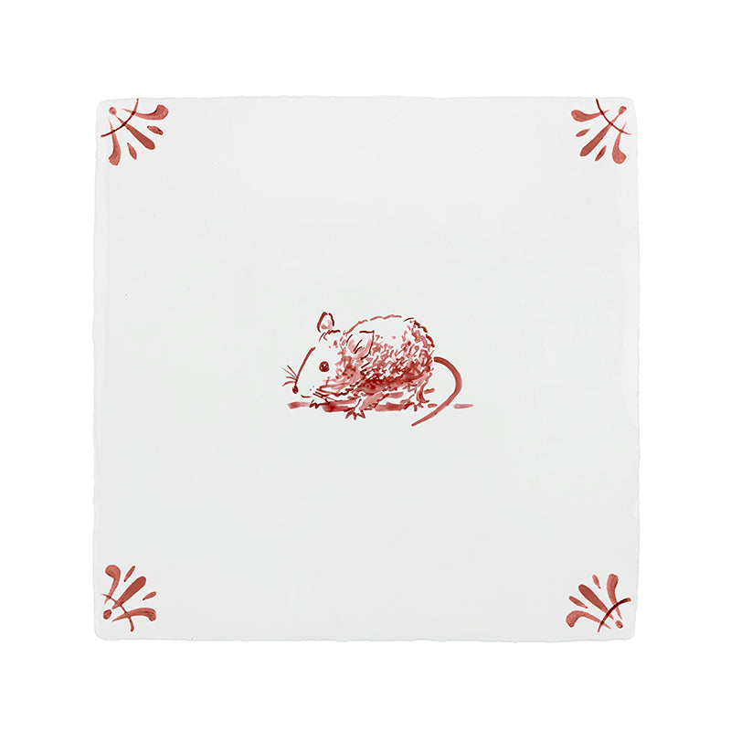 Field Mouse Delft Tile
