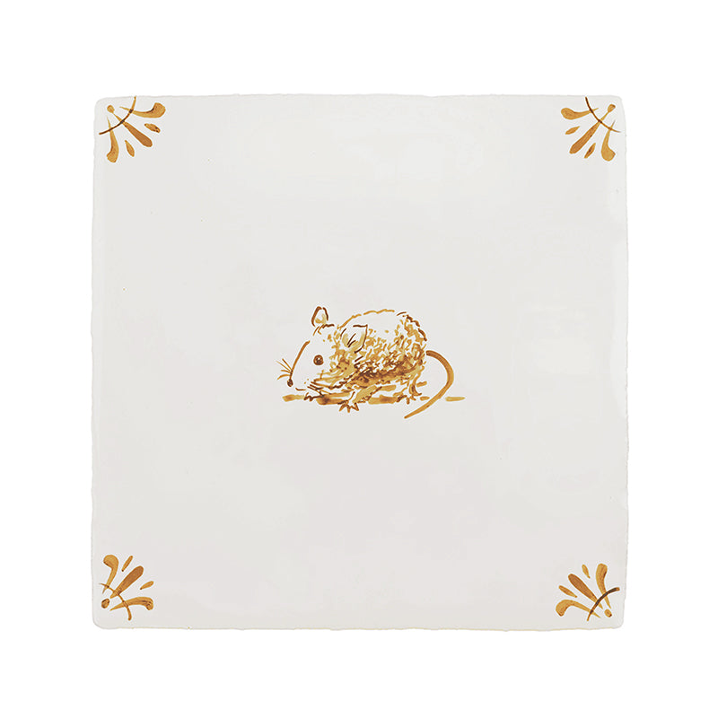 Field Mouse Delft Tile