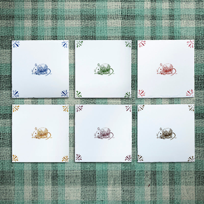 Field Mouse Delft Tile