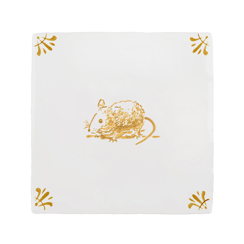 Field Mouse Delft Tile
