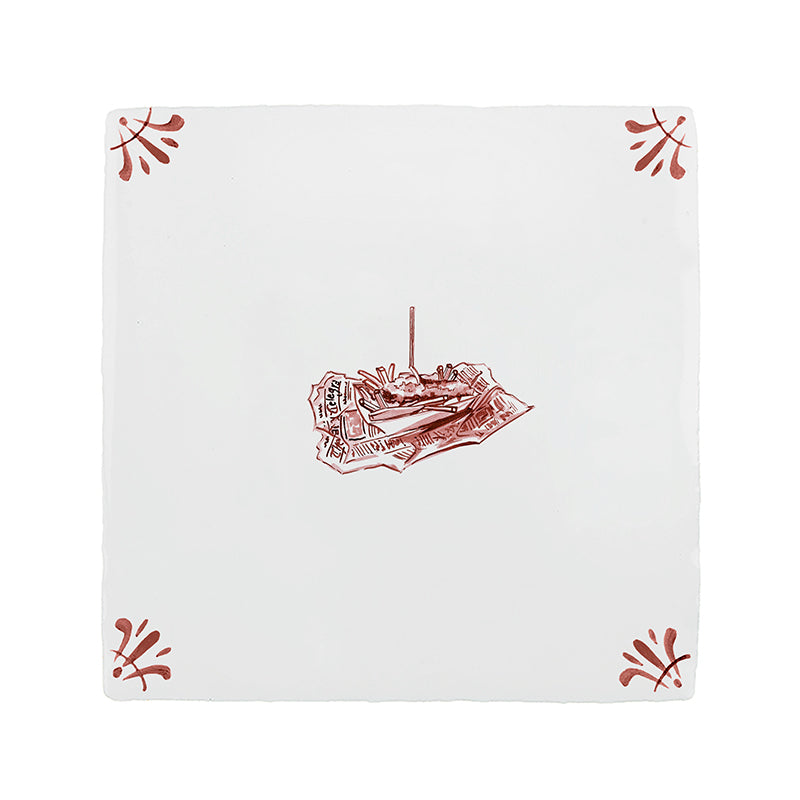 Fish and Chips Delft Tile