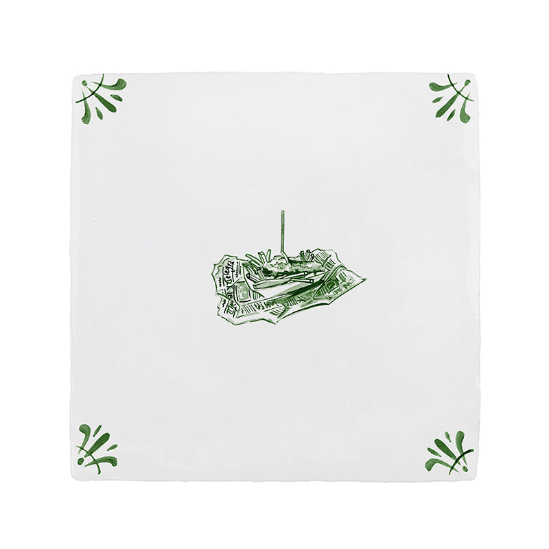 Fish and Chips Delft Tile