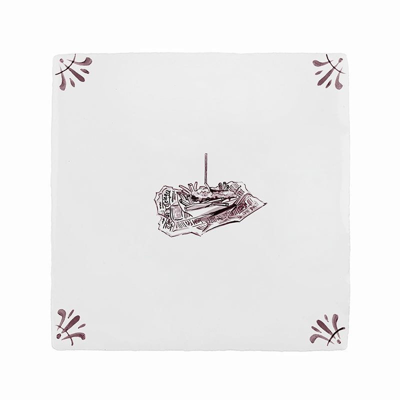 Fish and Chips Delft Tile