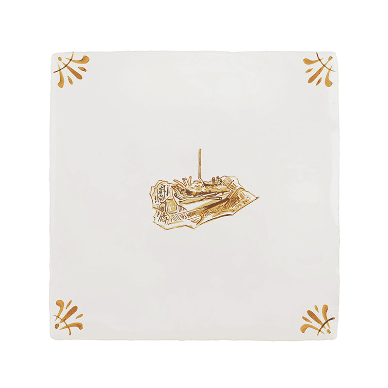 Fish and Chips Delft Tile