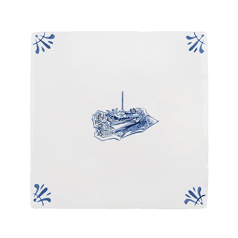 Fish and Chips Delft Tile