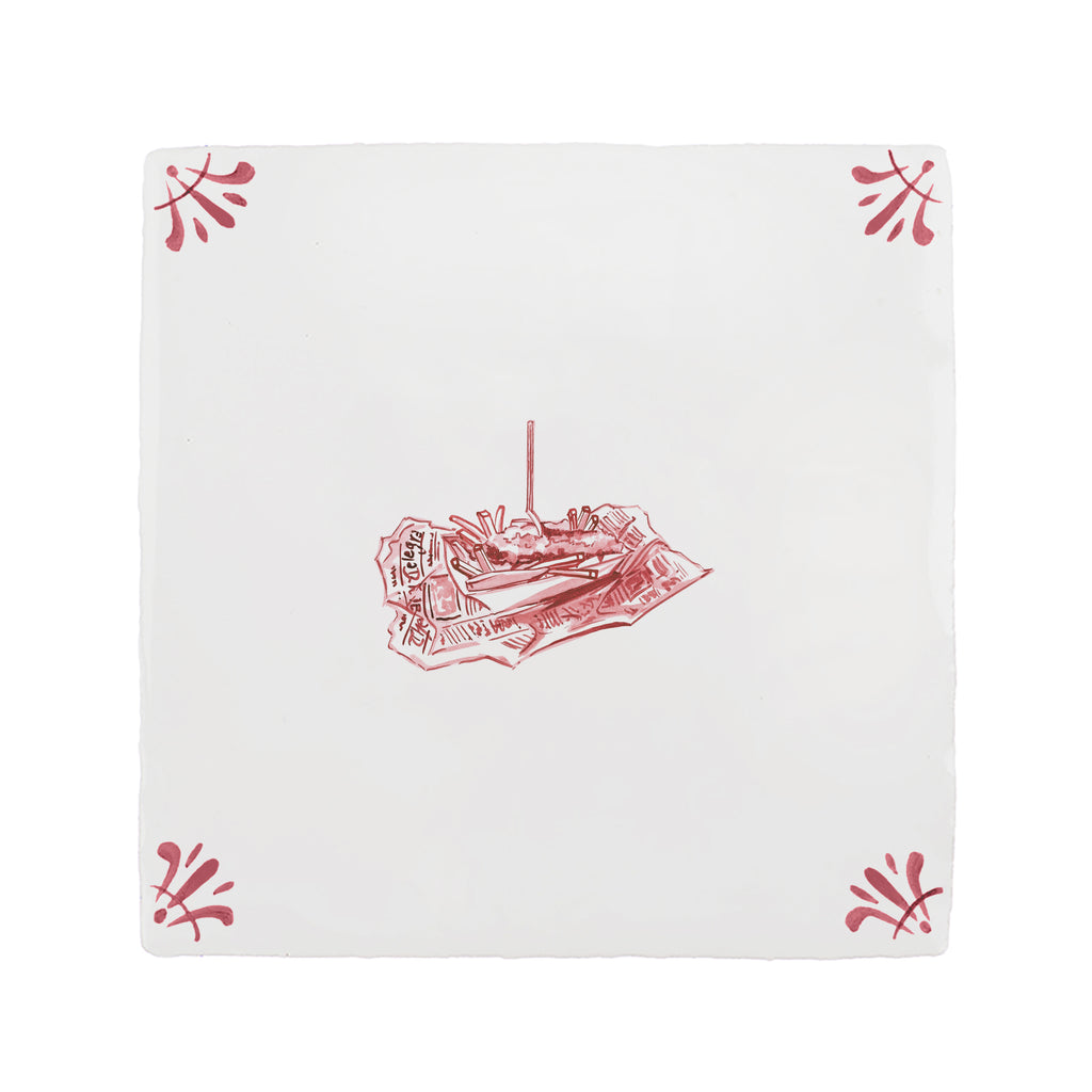 Fish and Chips Delft Tile