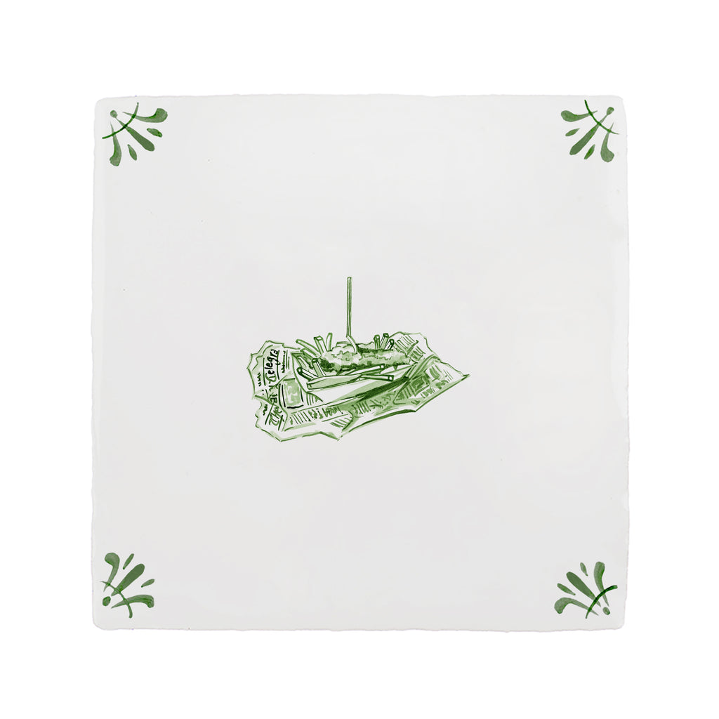 Fish and Chips Delft Tile