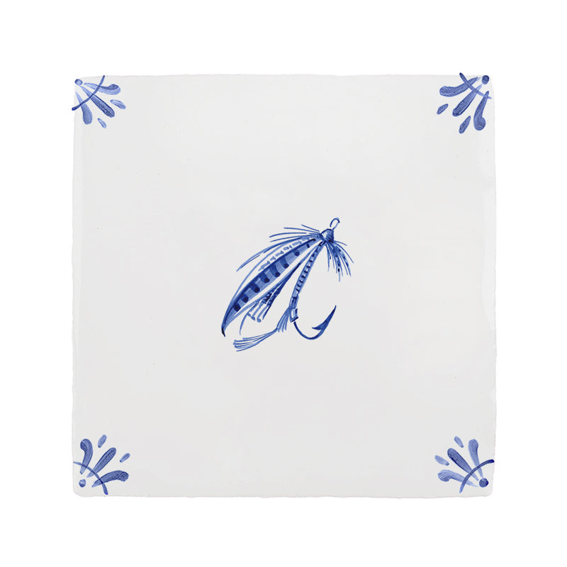 Fishing Flies Delft Tile