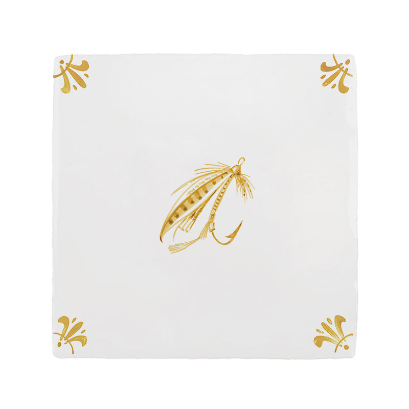Fishing Flies Delft Tile