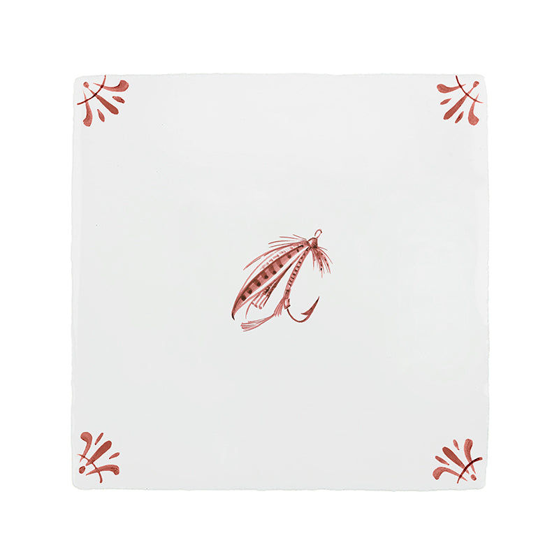 Fishing Flies Delft Tile