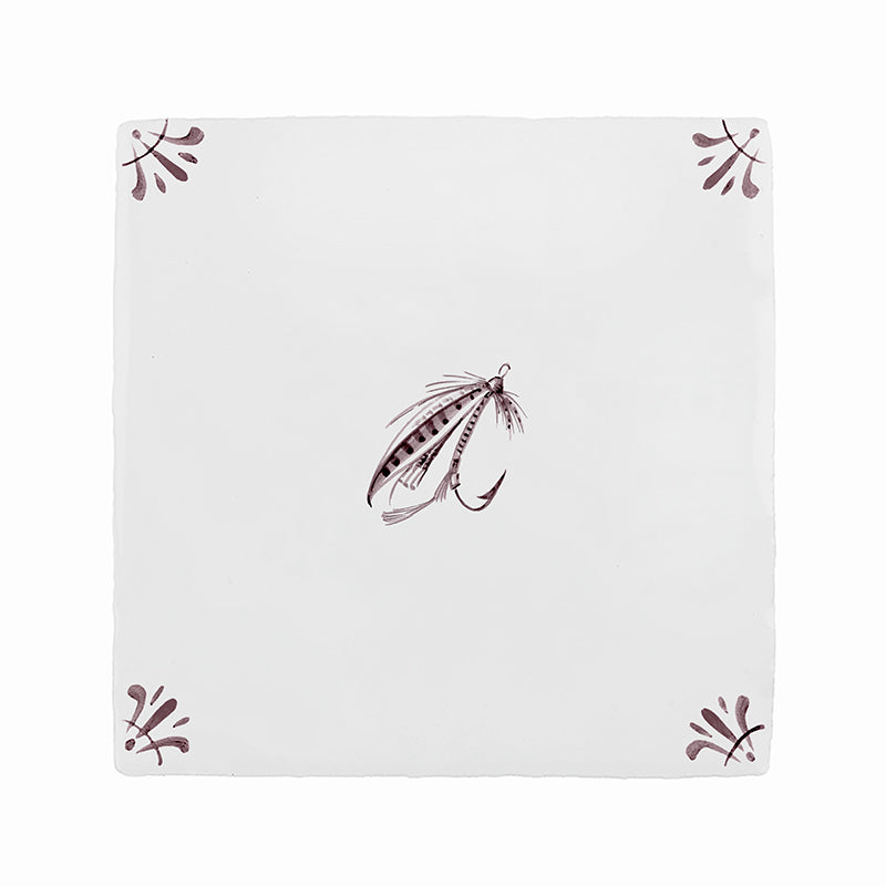 Fishing Flies Delft Tile