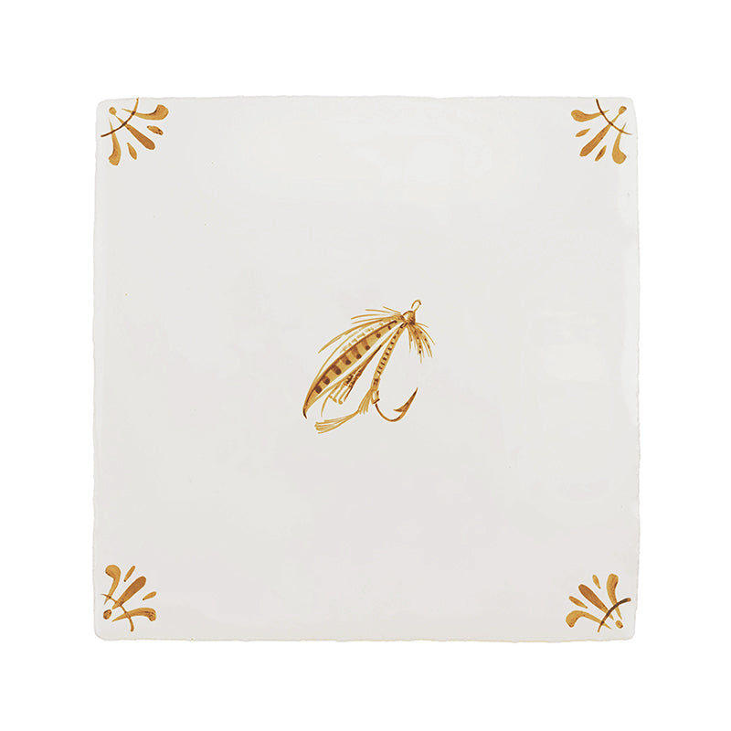 Fishing Flies Delft Tile