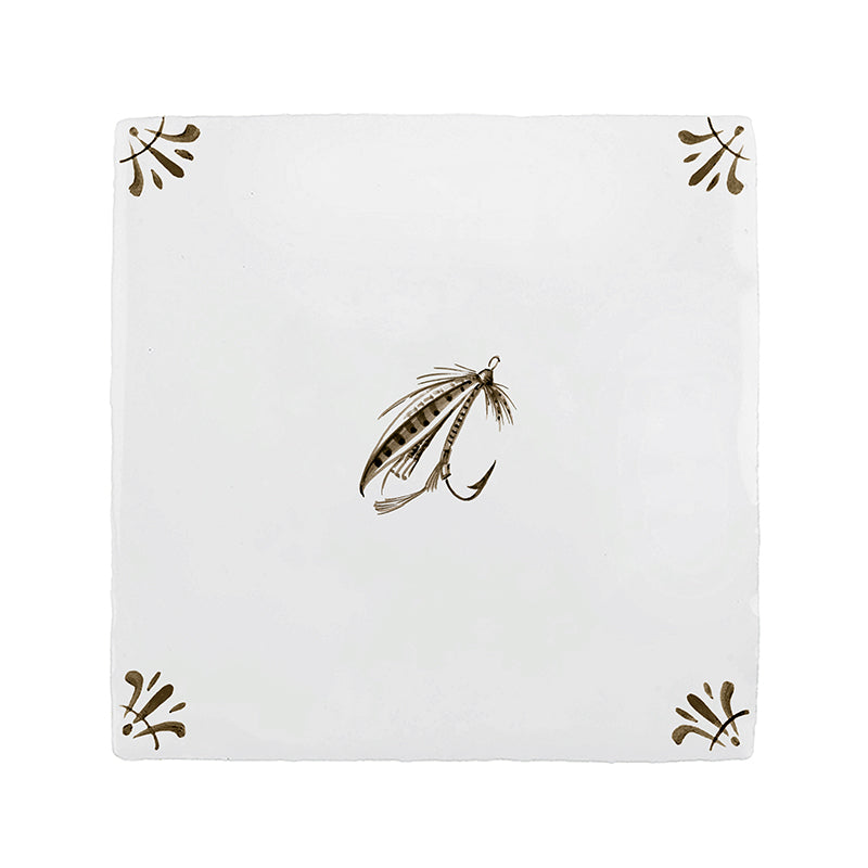 Fishing Flies Delft Tile