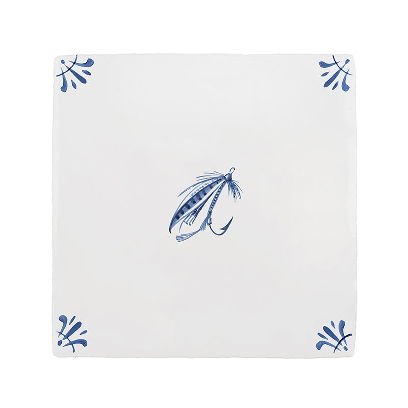 Fishing Flies Delft Tile